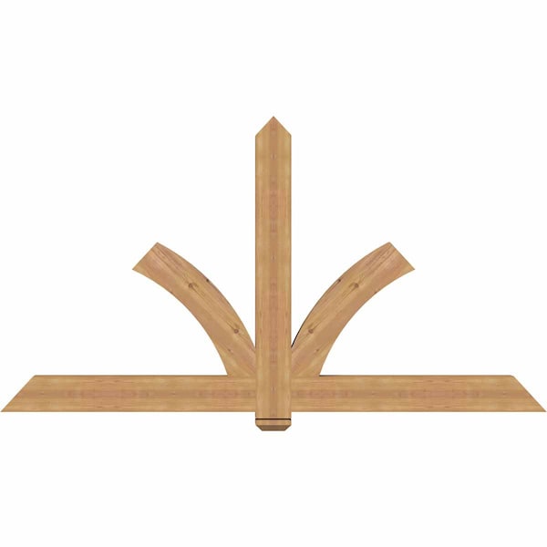 Ekena Millwork Redmond Smooth Timber Gable Bracket, Western Red Cedar, 84"W x 45"H x 3 1/2"D x 5 1/2"F, 13/12 Pitch GBW084X45X0406RED00SWR - main